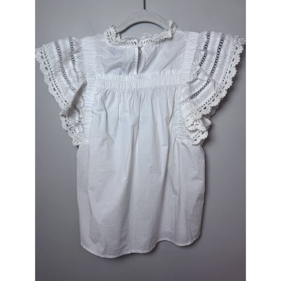 Sea Rylee Crochet Trim Top, White Womens Size XS NWT $275 - Picture 2 of 13
